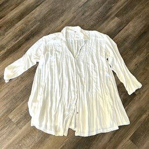 Free people off white button up tunic
